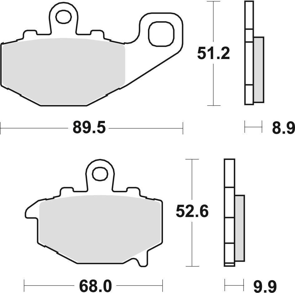 Trw Zf Bremsbeläge Kh192 Sinter Street Für Kawasaki Zx6r 600 (94-16), Zx6r 636 (02-06), Er6 (06-16), Versys 650 (07-14), Z 750 (04-06), Zx9r (94-04), Z 1000/sx (ab 10), Zx10r (04-09), Gpz 1100 (95-98)