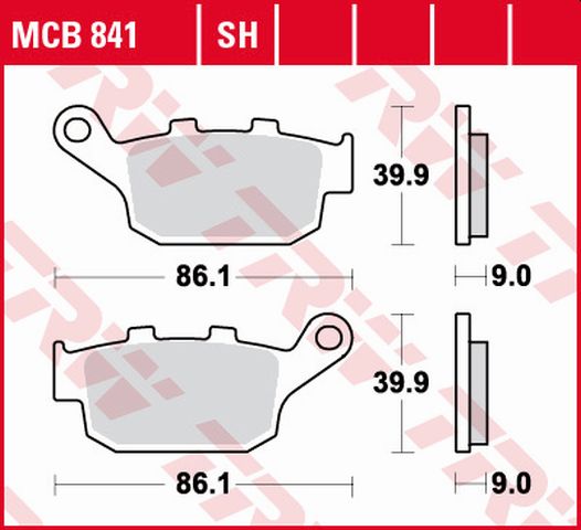 Trw Zf Bremsbeläge Kh496 Bio Für Honda Cbf 500 / Cb500 X / Cbr500 (ab 2013), Cb 650 F / Cbr 600 (ab 2014), Nc 750 (ab 2014), Kawasaki Versys 650 (ab 2015), Z 750 (2011–2014), Z 800 (2013–2017), Suzuki