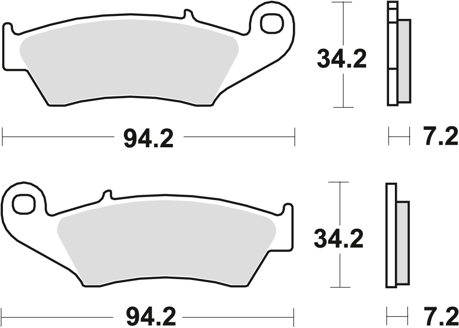 Trw Zf Bremsbeläge Kh185 Kh389 Sinter Offroad Honda Xl 125 03-08, Xr 400 96-03, Xlv 650 Transalp 97-13, Xrv 750 Africa Twin 93-03, Kawasaki Klx 650 93-01, Suzuki Drz 400 00-08, Vorderachse