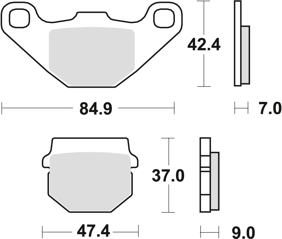 Trw Zf Bremsbeläge Kh83 Organisch Derbi Senda 50 12-17, Kawasaki Klx 110 10-, Kmx 125 87-98, Suzuki Ue 125 / 150 01-03, Vorne/hinten