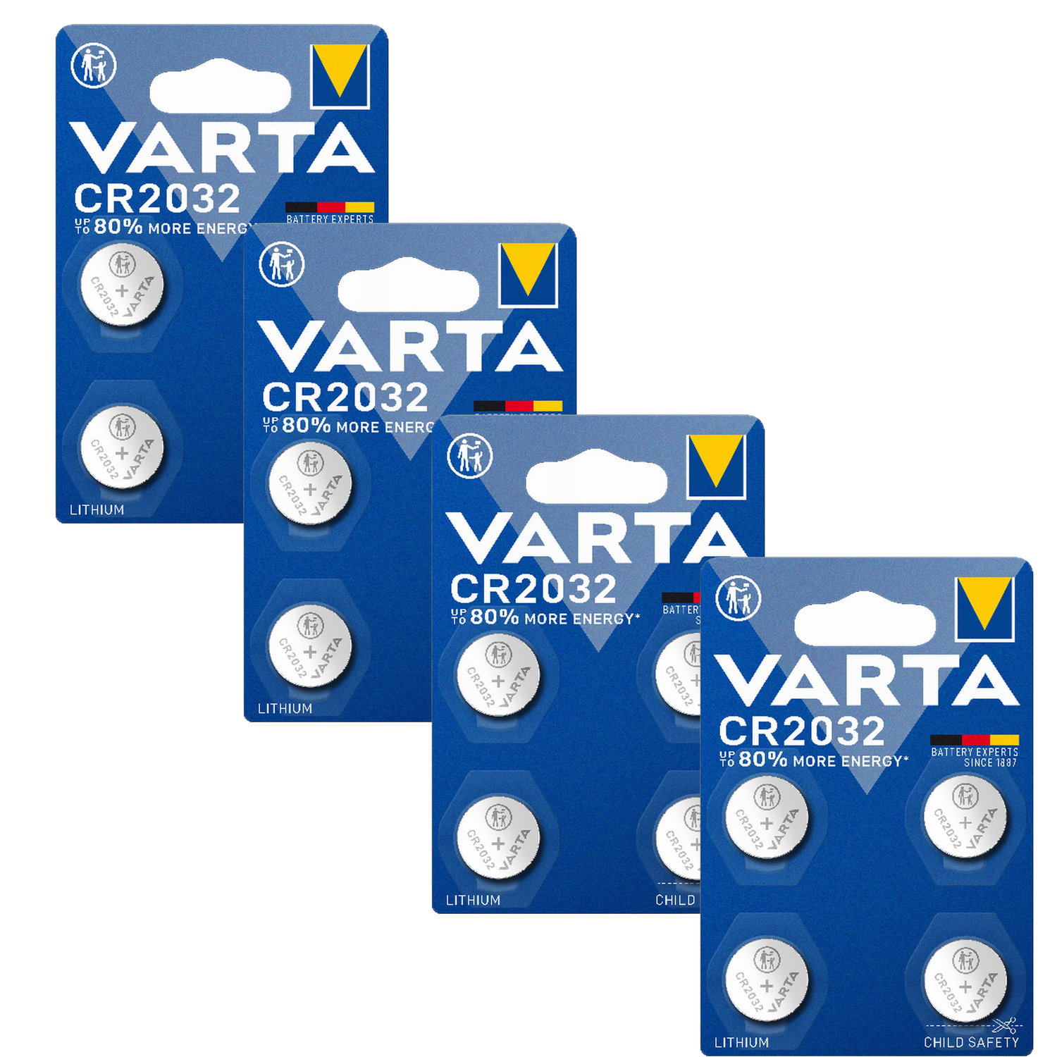 Varta Cr 2032 Lithium-knopfzellenbatterie Für Uhrenfernbedienung 3v 4 Stück X4