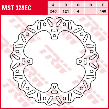 Trw Zf Hinterradbremsscheibe Honda Cr 125 / 250 02-07, Cr / Crf 250 / 450 '02-'21,