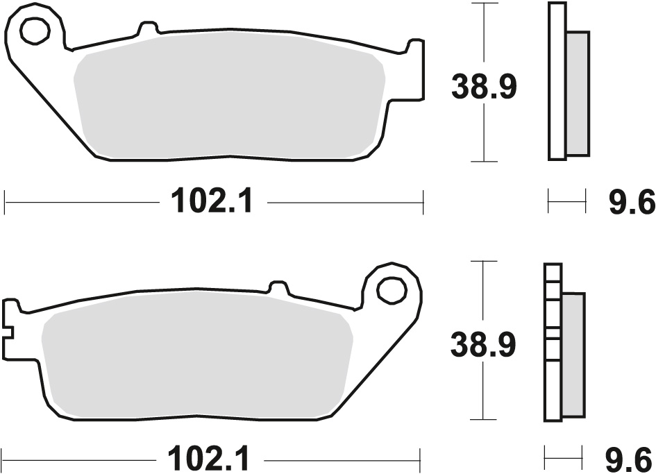 Trw Zf Bremsbeläge Kh196 Sinter Street Für Cbf 500 (ab 2013), Cbf 650 (ab 2014), Vt 750 (1997–2014), Cbf 1000 (2006–2016), Xlv 600 Transalp (1994–1996), Vorderachse