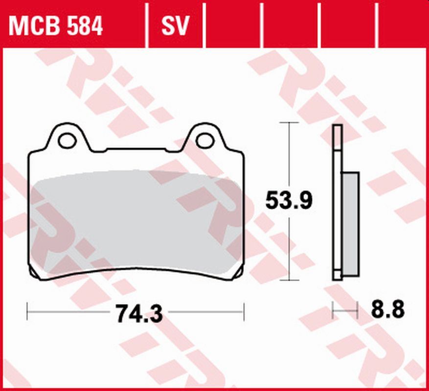 Trw Zf Bremsbeläge Kh123 Organisch Für Yamaha Fzr 750/1000 Genesis (86-88), Trx 850 (96-99), Fj 1200 (91-95), Xjr 1200 (96-98), Xvz 1300 Royal Star (96-01), Xvz 1300 Venture Royal (86-92) – Vorderachs