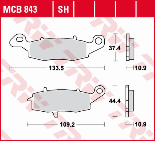 Trw Zf Bremsbeläge Kh231/2 Sinter Street Für Kawasaki Vn 900 (06-17), Vn 1500 (98-03), Vn 1600 (03-08), Vn 1700 (09-17), Vn 2000 (04-10), Suzuki Vz 1500 (09-13), Vl 1500 (13-17), Vz 1600 (04-05), Hint