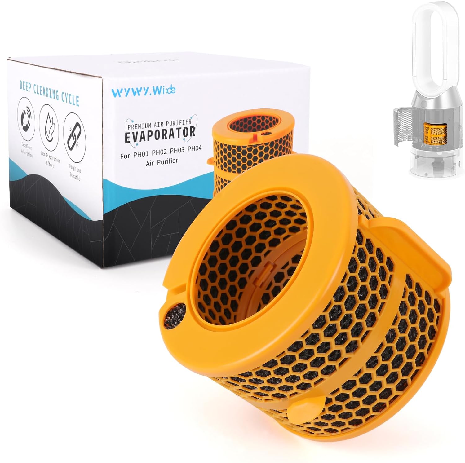 Évaporateur Pour Purificateur D'Air Dyson Pure Humidify Cool Ph01 Ph02 Ph03 Ph04 Ph3a, Filtre De Rechange En Fibre De Carbone, Pièce Détachée Pour Purificateur D'Air 970718-01