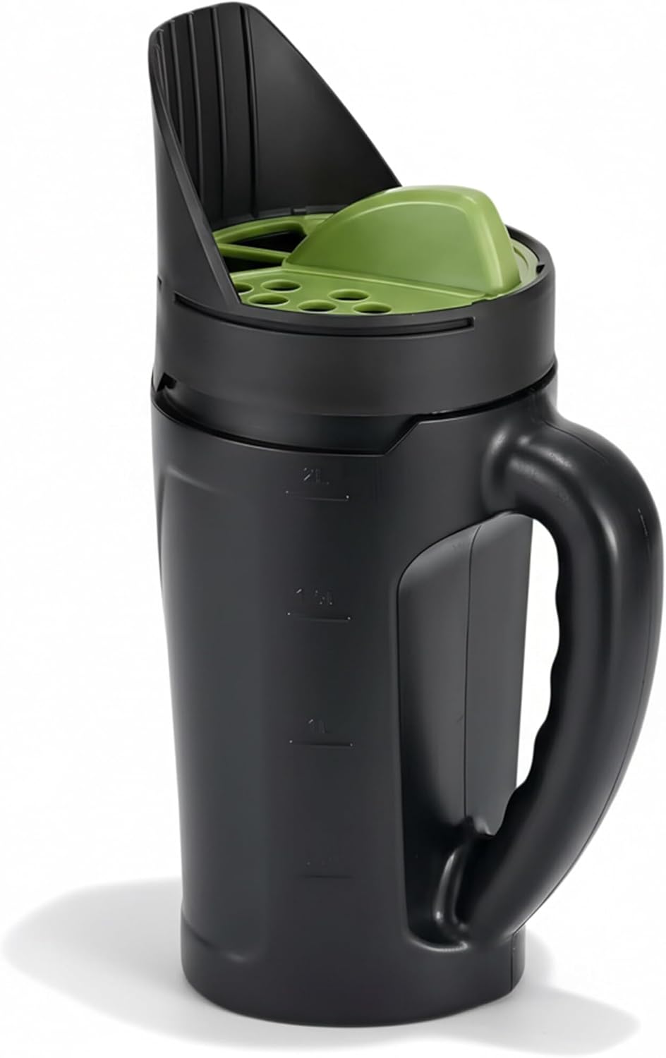 Diffuseur Manuel, Capacité De 2,5 Litres, Diffuseur Réglable À 3 Niveaux (6-30 Mm), Pour Engrais Et Sel, Noir/vert.