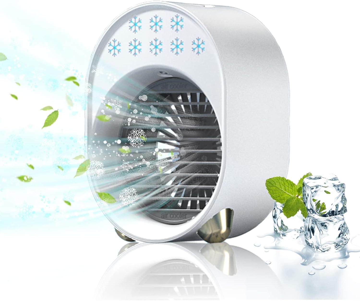 Mini Climatiseur Portable, Sans Conduit D'Évacuation, Ventilateur Silencieux, Petit, Humidificateur Rechargeable Par Usb, 4 En 1