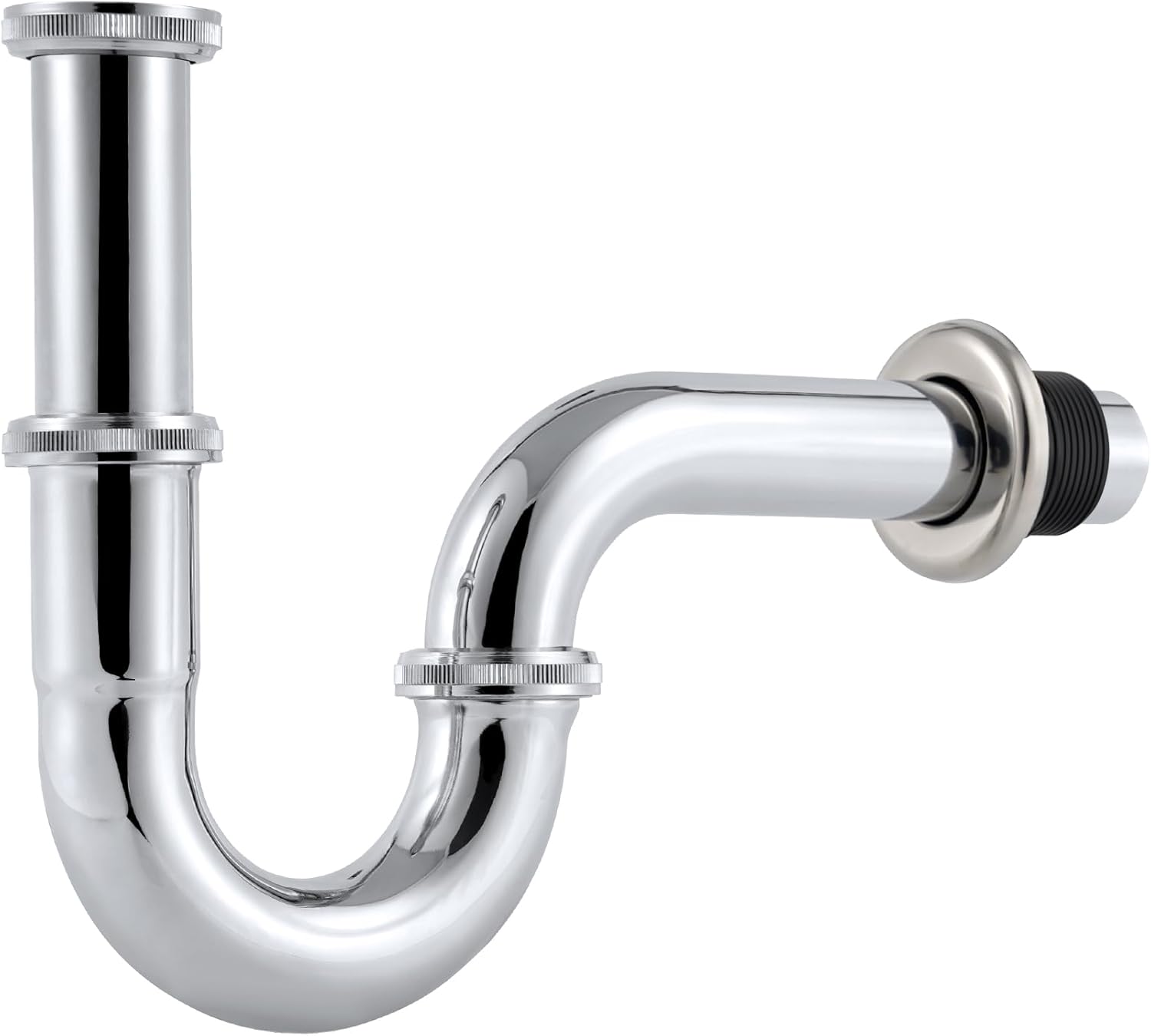Évier Siphon En Acier Inoxydable, Tuyau De Drainage Universel Et Réglable De 1-1/4", Siphon En Forme De Tube Pour Évier – Chrome