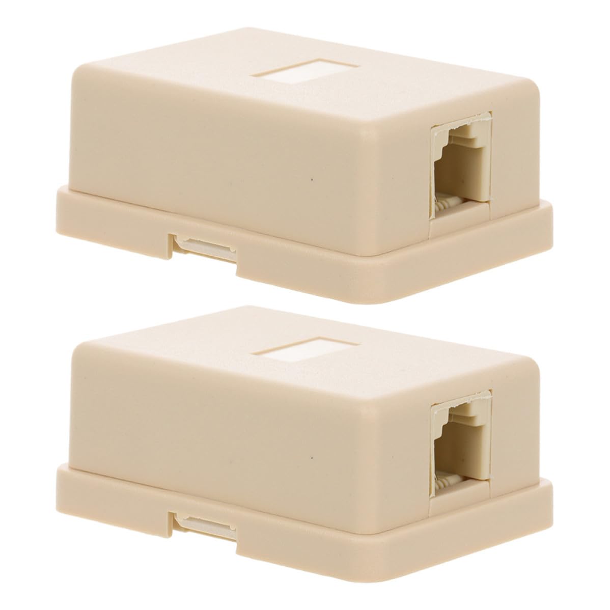 2 Pièces De Prise Téléphonique Rj11 6p4c Avec Un Trou En Beige, Répartiteur De Câble À Quatre Fils Pour Téléphone Fixe