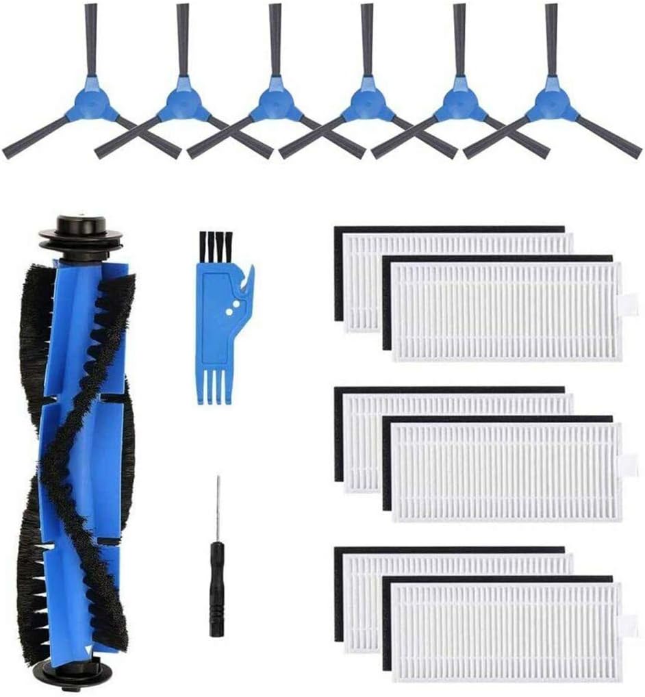 Pièces Détachées Pour Aspirateurs Robots Kyvol Cybovac E20, E30, E31 : 6 Brosses + 6 Filtres + 1 Brosse Principale + 1 Tête De Coupe