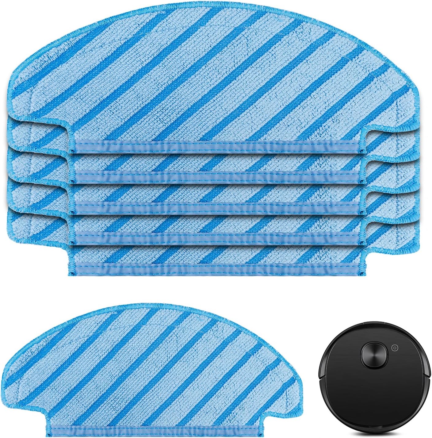 6 Lingettes De Nettoyage Pour Aspirateurs Robots Ecovacs Deebot Ozmo N8, N8+, N8 Pro, N8 Pro+ Et Ecovacs Deebot T8, T8+, T8 Aivi Et T8 Max – Accessoires Et Pièces Détachées