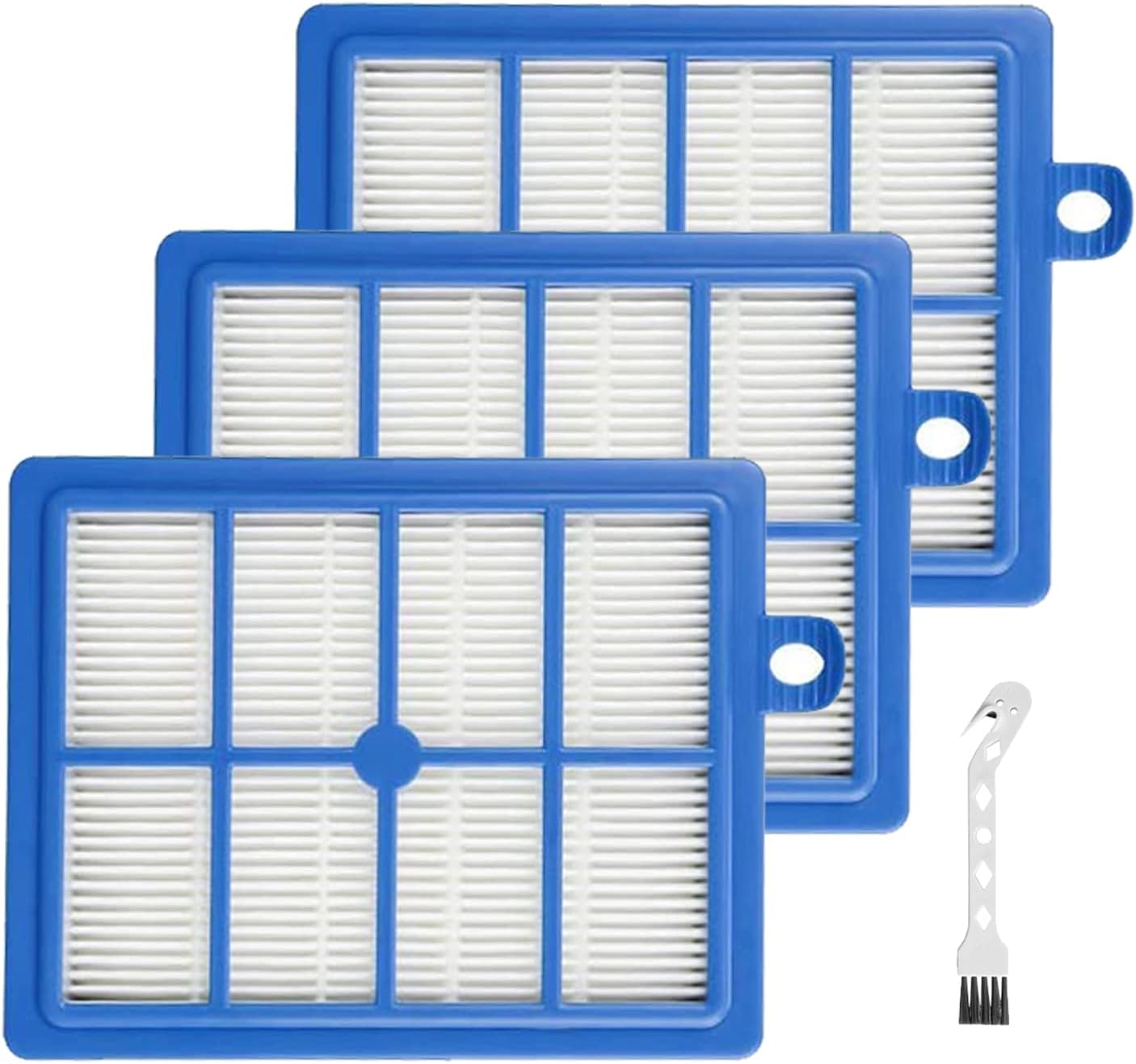 Ensemble De 3 Filtres De Rechange Pour Aspirateurs Aeg Vx6 Vx7 Vx8 Vx9 Lx7 Lx8 Lx9, Remplace Aeg Afs1w (3 Filtres + 1 Brosse De Nettoyage)