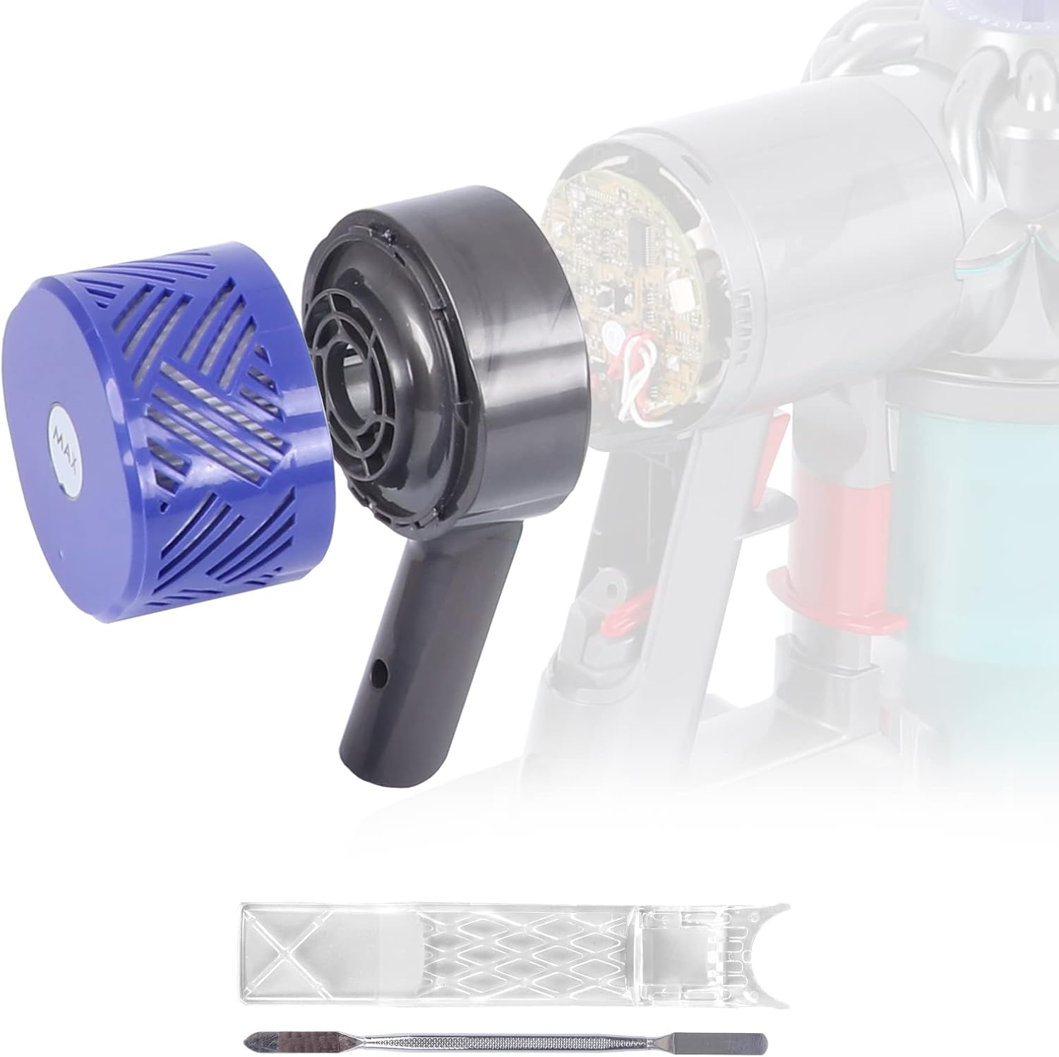 Cache Moteur Arrière Et Filtre Arrière Pour Aspirateurs Dyson V6 Dc58 Dc59 Dc62 Dc72 Dc74, Pièce Détachée Pour Dyson V6 Dc58 Dc59 Dc62 Dc72 Dc74