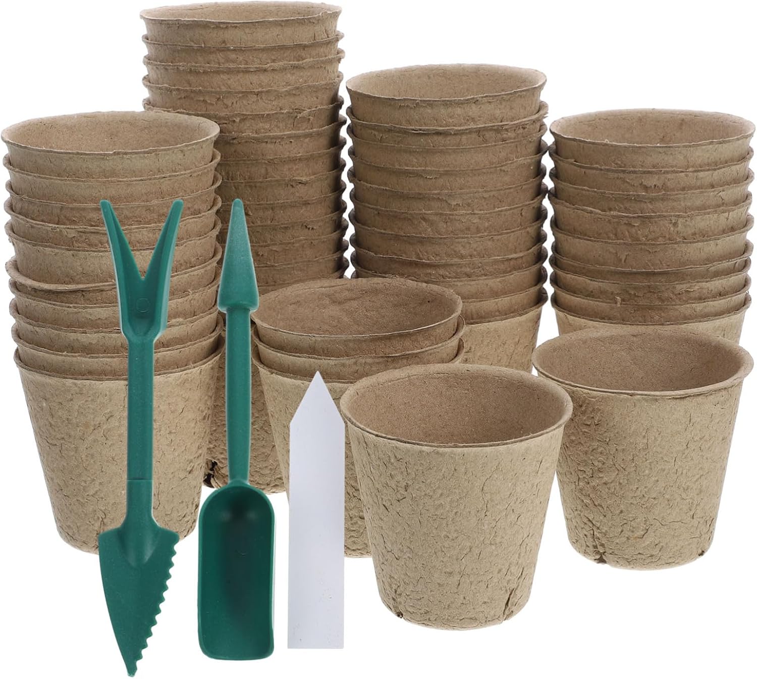 Ensemble De Pots En Papier, Pots Pour Semis De Plantes De Jardin Biologiques Avec Drainage Interne Pour Usage Domestique