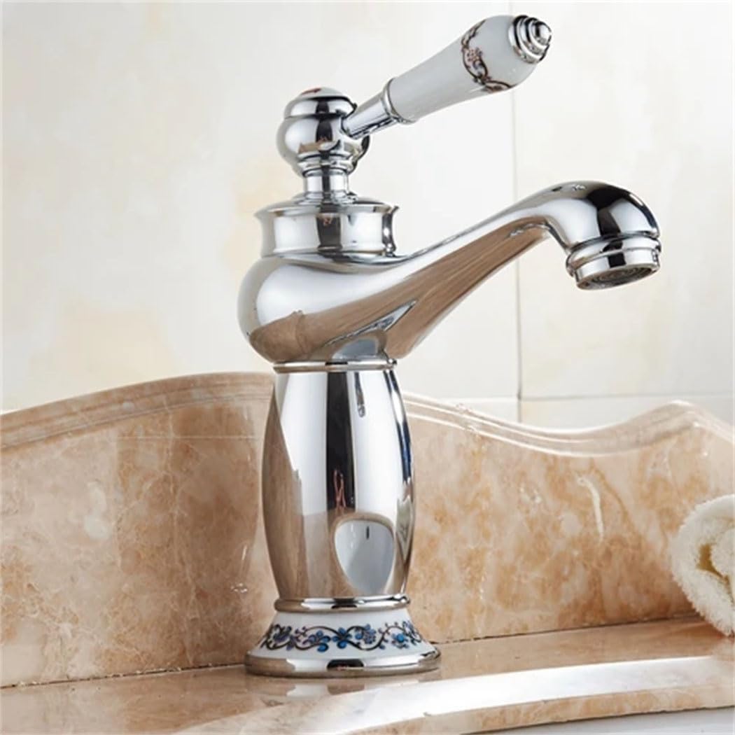 Robinet De Salle De Bain En Bronze Antique, Lavabo En Laiton, Robinets En Laiton Massif, Robinet Mélangeur À Levier Unique, Robinet De Baignoire