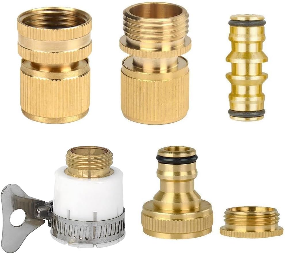 Ensemble De Raccords De Tuyau De Jardin Extensibles – Laiton