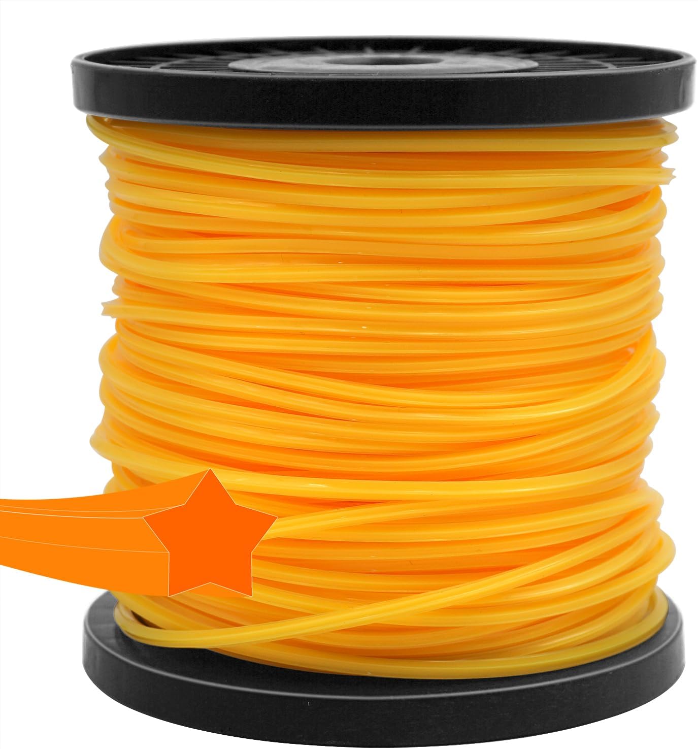 Fil De Coupe-bordures En Nylon Haute Performance En Forme D'Étoile, Fil De Rechange Épais Et Durable, 3,0 Mm – 0,12 Po X 67 M (220 Pi)
