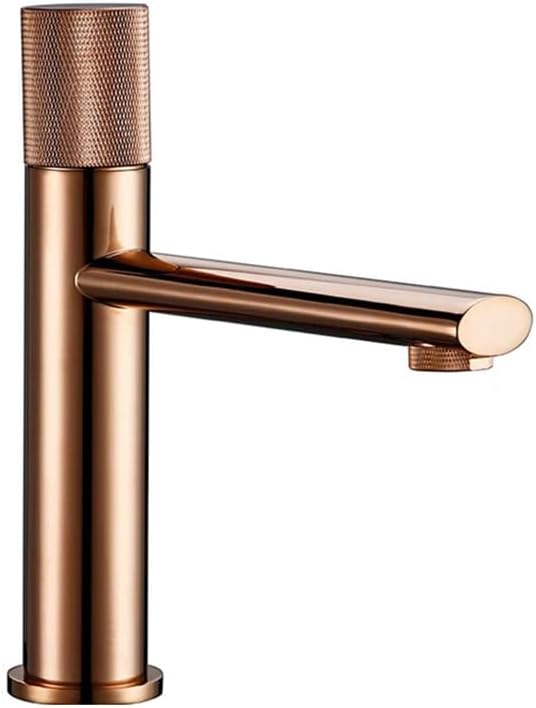 Robinet De Lavabo En Or Brossé, Mitigeur De Salle De Bain À Levier Unique, Mitigeur Pour Eau Chaude Et Froide, Robinet De Lavabo Strié