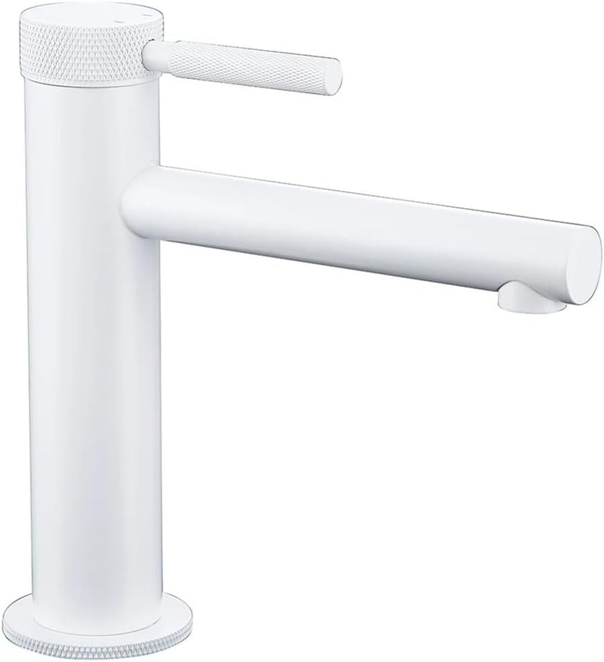 Robinet De Lavabo En Or Brossé, Robinetterie Eau Chaude Et Froide, Mélangeur À Levier Unique Avec Surface Striée À Monter Sur Le Plan De Lavabo