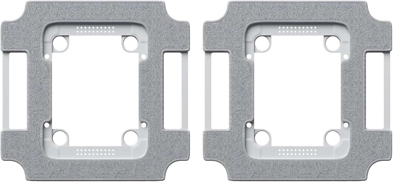 Ensemble De 2 Lingettes De Nettoyage En Microfibre Avec Support Pour Le Robot Nettoyeur De Vitres Ecovacs Winbot W3 Omni – Montage Facile Et Sans Outil