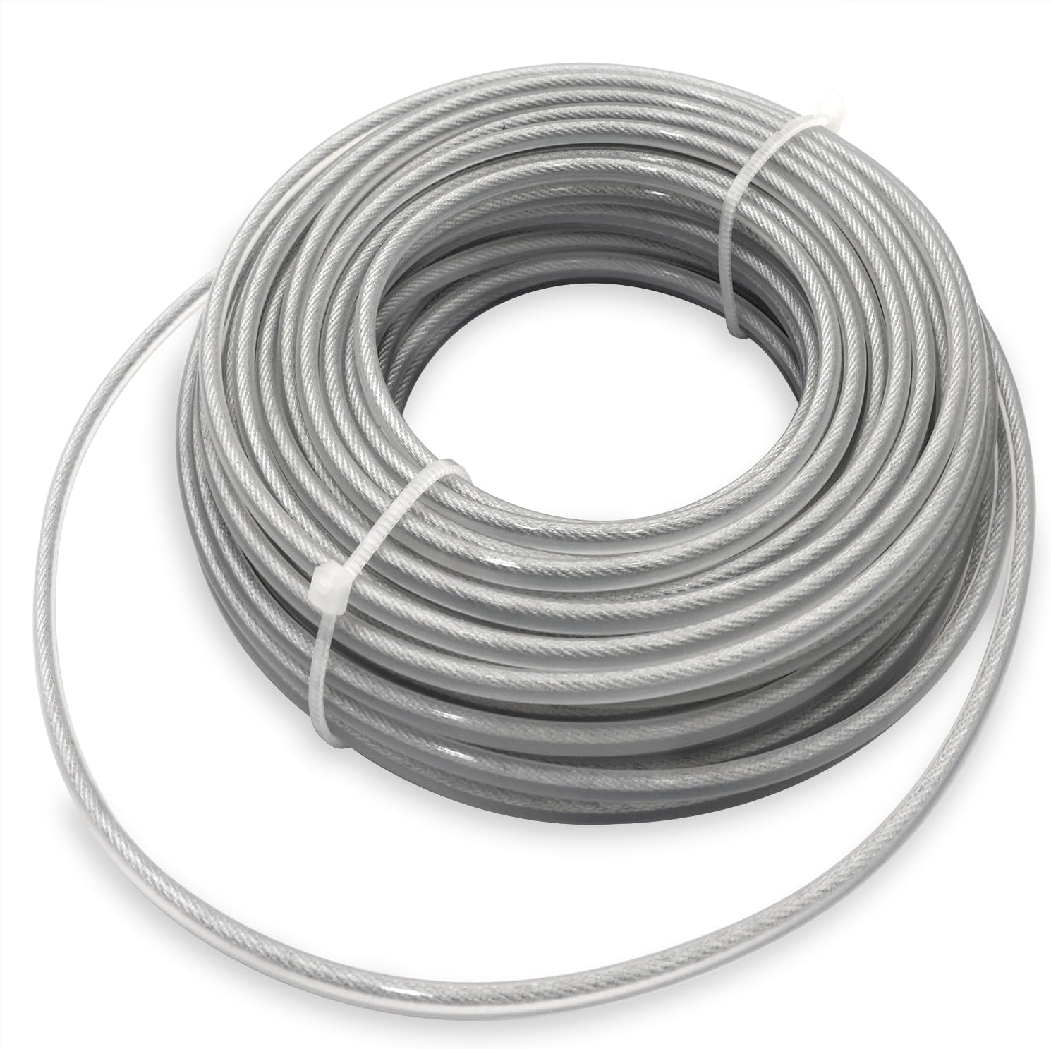 Fil De Débroussailleuse, Fil D'Acier À Âme Ronde Pour La Coupe De L'Herbe, Bobine Robuste, 2,4 Mm (0,095 Po) X 15 M, Fil Universel Pour Désherber Avec Revêtement En Nylon