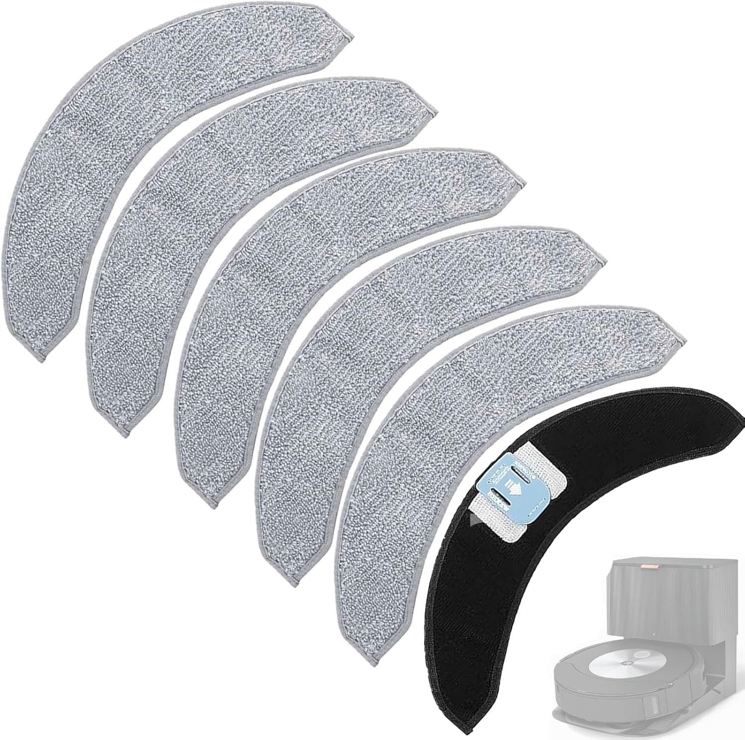 Kit De 6 Lingettes De Nettoyage Pour Irobot Roomba Combo 10 Max / J7 / J7+ / J9 / J9 Plus – Lingettes De Rechange Pour Aspirateurs Robots, Accessoires Réutilisables Et Haute Puissance De Nettoyage