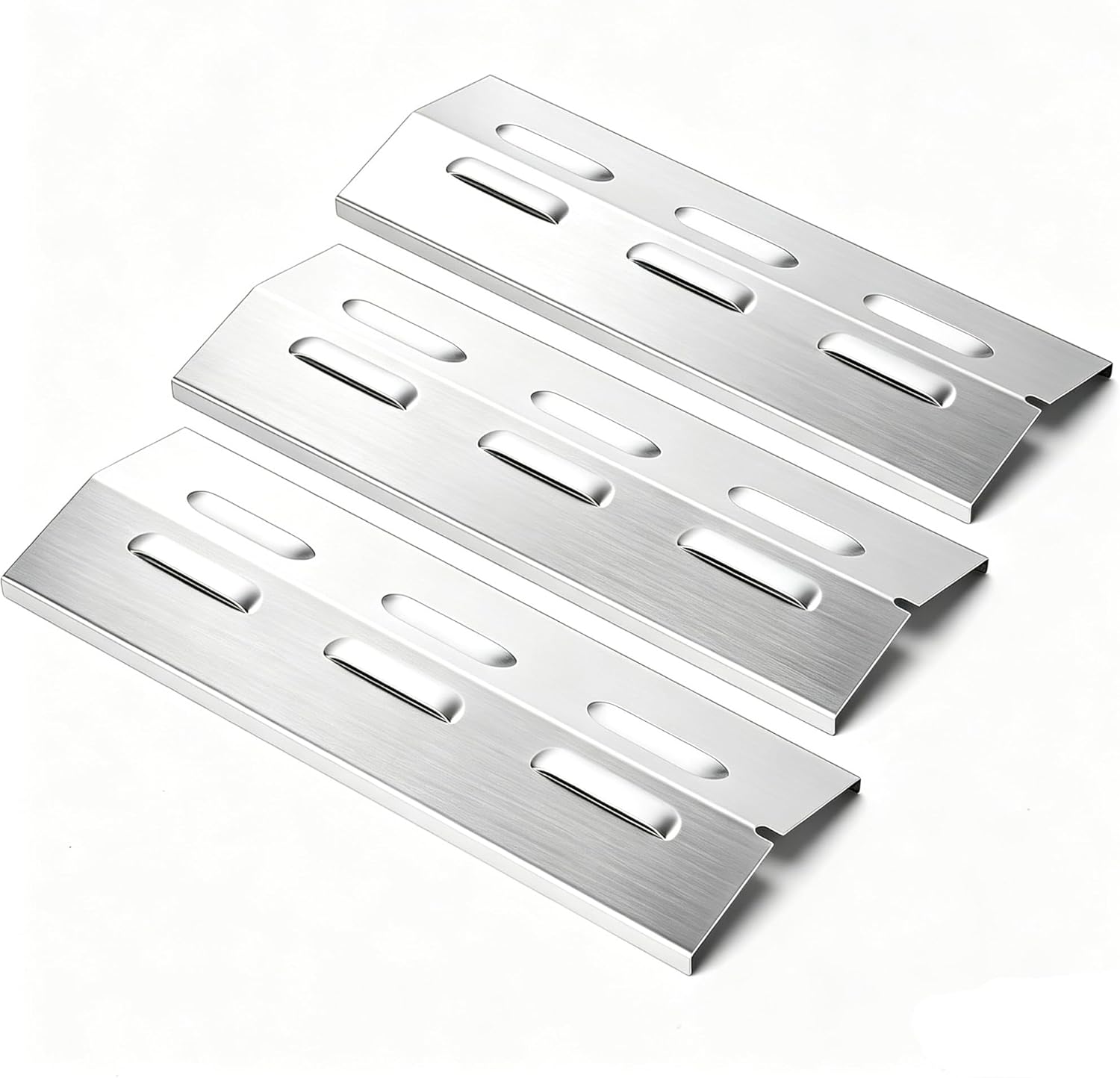 Ensemble De 3 Plaques Chauffantes En Acier Inoxydable 33,5 X 12 Cm Pour Enders San Diego