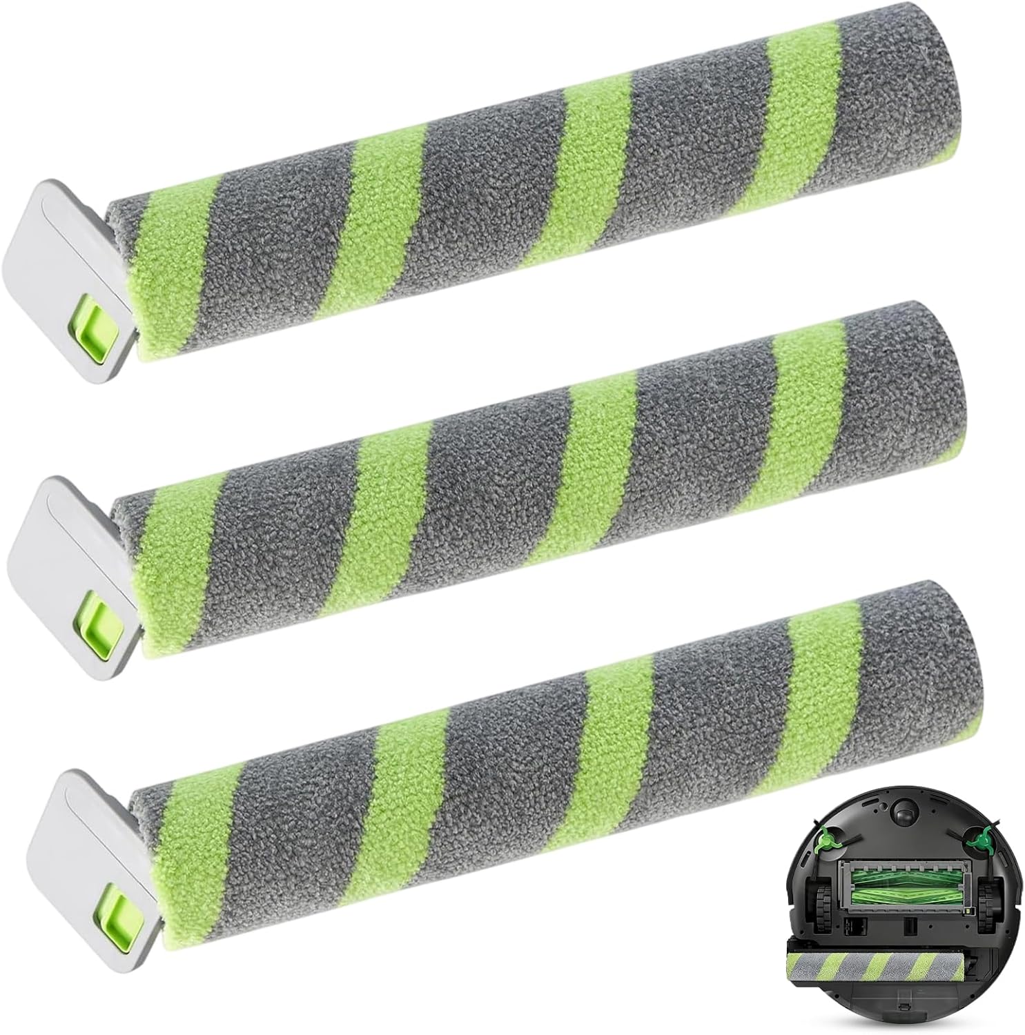 Lot De 3 Essuie-glaces À Rouleau Pour Irobot Roomba Max Séries 705 Combo+ / 706 Combo / 700, En Microfibre Lavable, Accessoires De Rechange