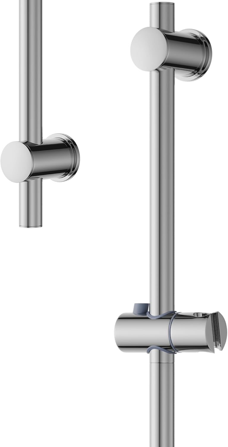 Barre De Douche Coulissante De 68 Cm En Acier Inoxydable, Finition Chromée, Réglable En Hauteur, Robinetterie Moderne Et Durable Pour La Salle De Bain