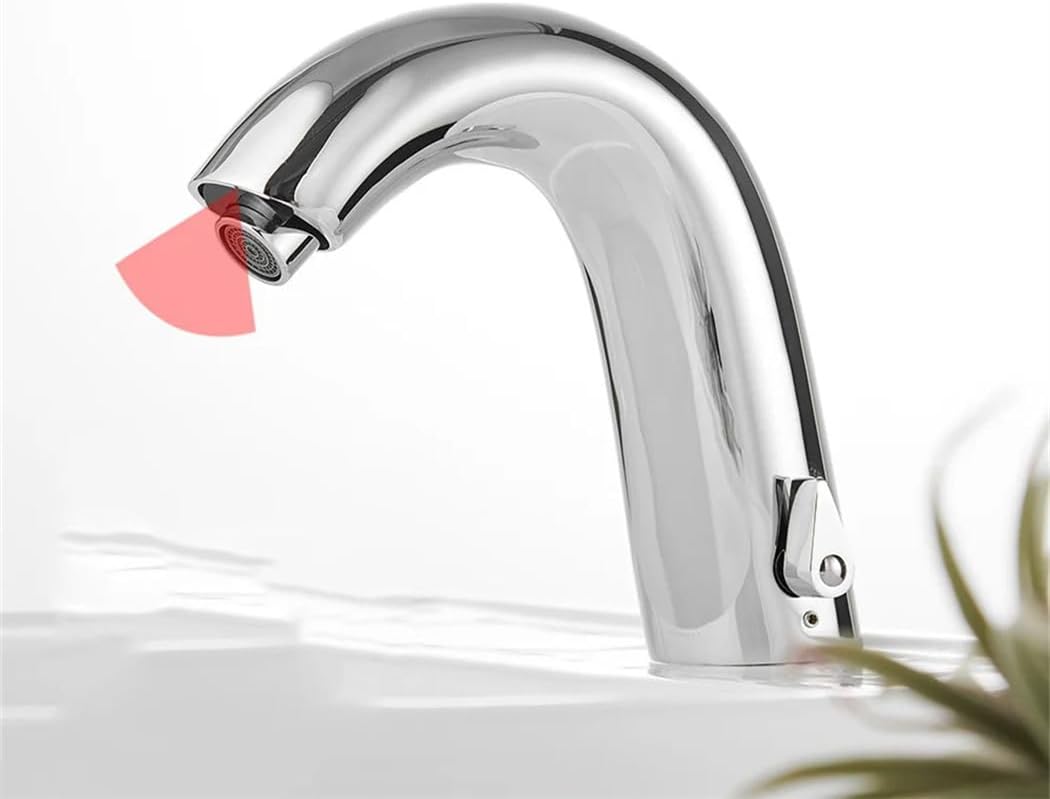 Robinet De Lavabo Automatique Pour Salle De Bain, Robinet De Cuisine Sans Contact, Robinet De Lavabo, Alimenté Par Batterie, Mélangeur Pour Eau Chaude Et Froide