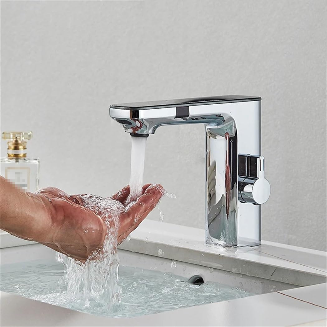 Mélangeur Pour Eau Chaude Et Froide, Robinet De Lavabo Sans Contact, Affichage Numérique, Robinet De Lavabo, Robinet De Salle De Bain Sans Contact, Robinets De Lavabo, Robinet