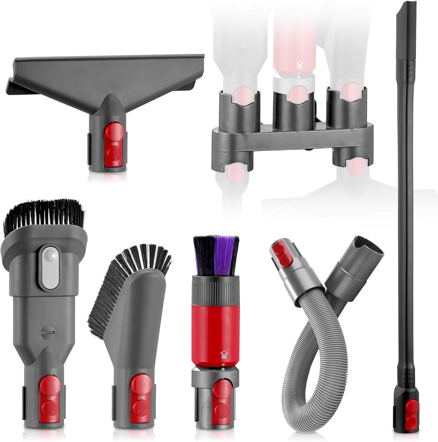 Support De Brosse – Compatible Avec Les Aspirateurs Dyson Outsize V7, V8, V10, V11 Et V15, Poils Doux Et Sans Traces, Flexible D'Extension Pour Matelas, Suceur Plat