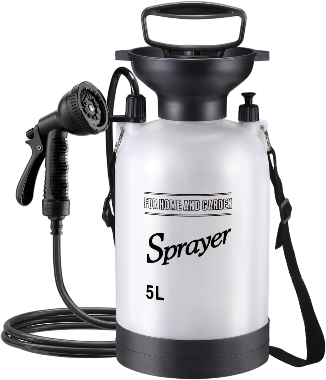 Douche De Camping Portable (5 Litres) Avec 10 Modes De Jet Et Tuyau De 3 Mètres De Long Pour Le Jardin, La Randonnée Et Les Pique-niques.