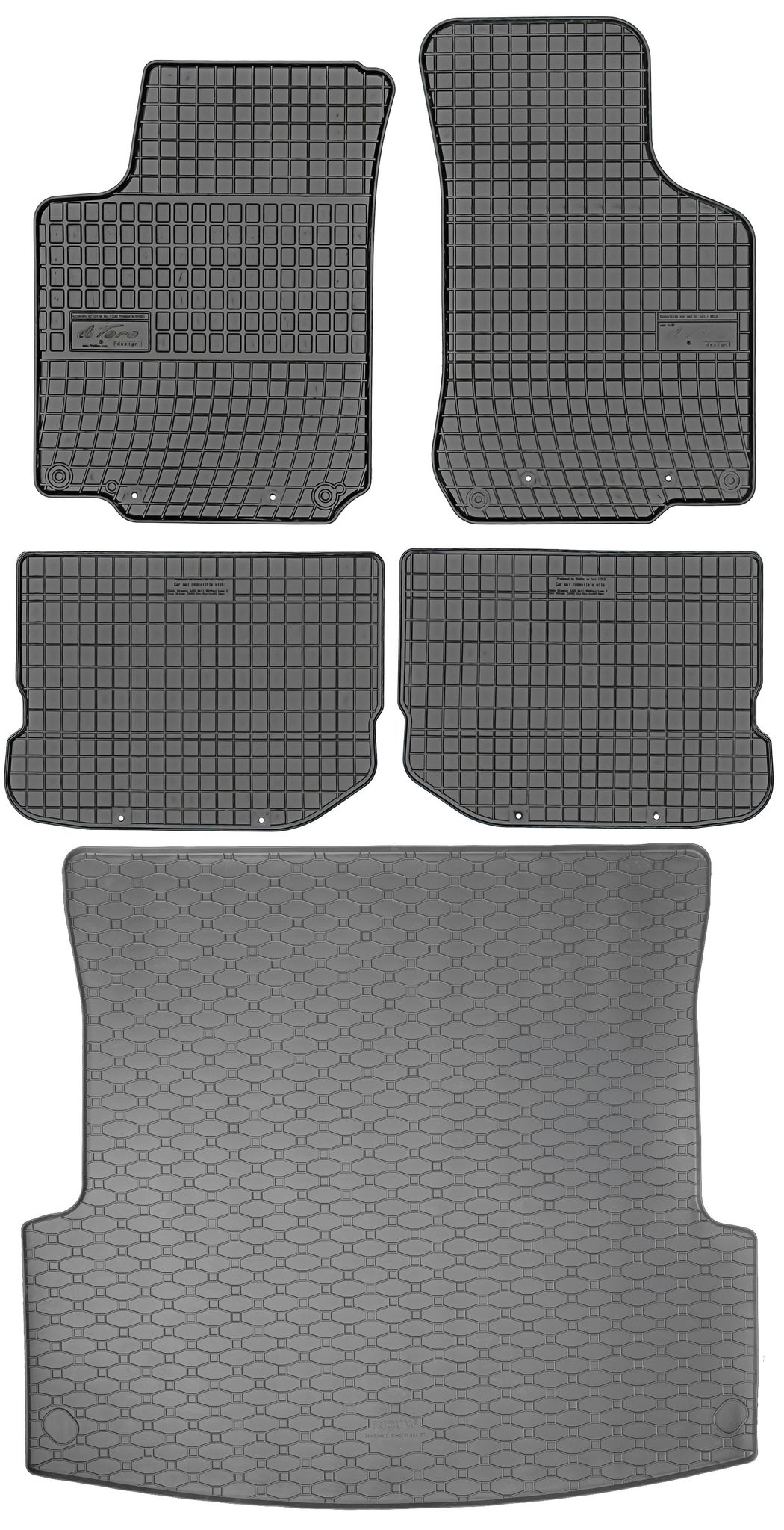 Skoda Octavia I Limousine (1997–2010) – Set: Gummifußmatten + Kofferraummatte