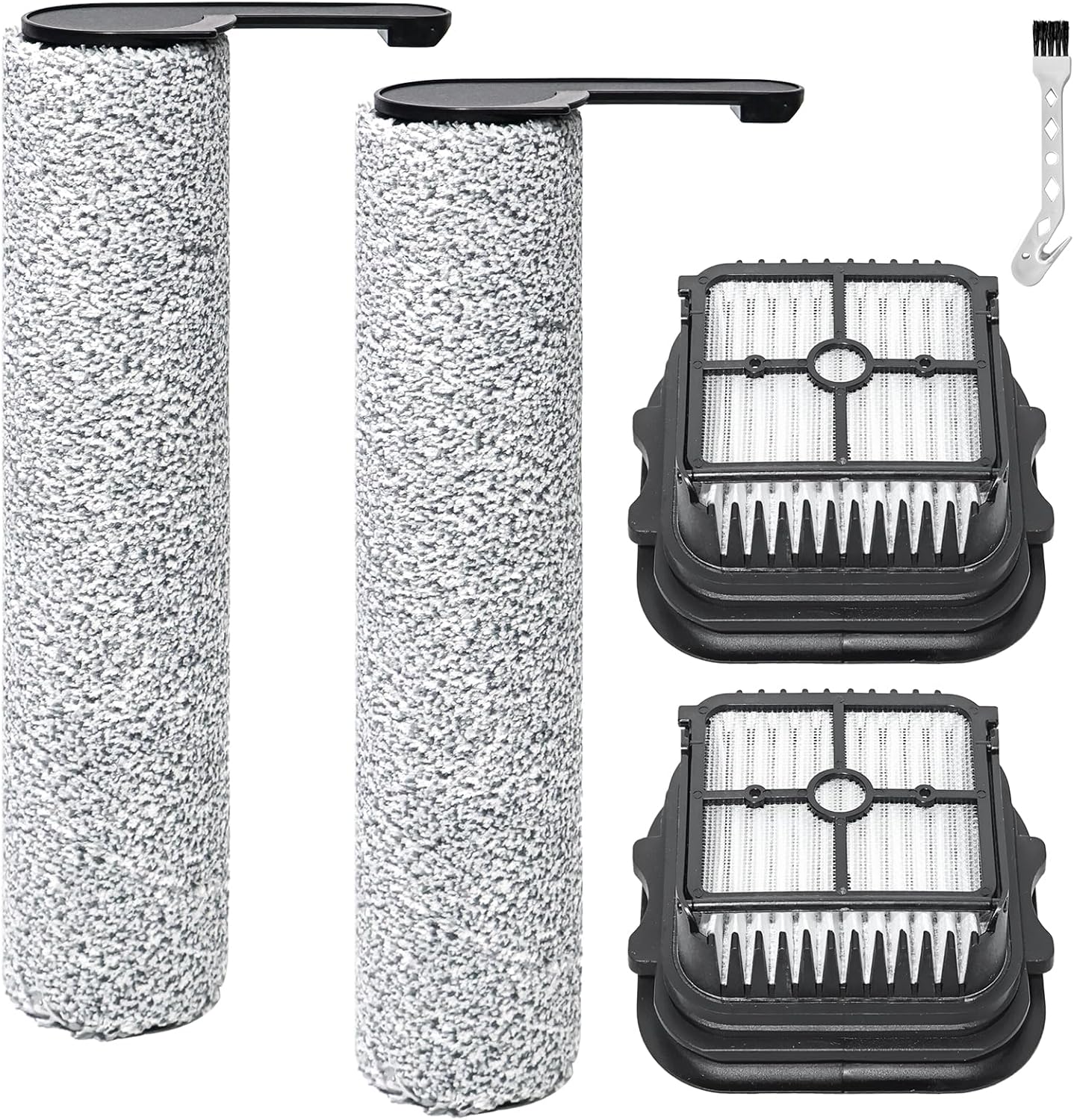 Pièces De Rechange Pour Aspirateur Eau Et Poussière Jonr Ed12 Pro Max : Brosse Rotative, 2 Brosses Rotatives, 2 Filtres Hepa Et 1 Brosse De Nettoyage.