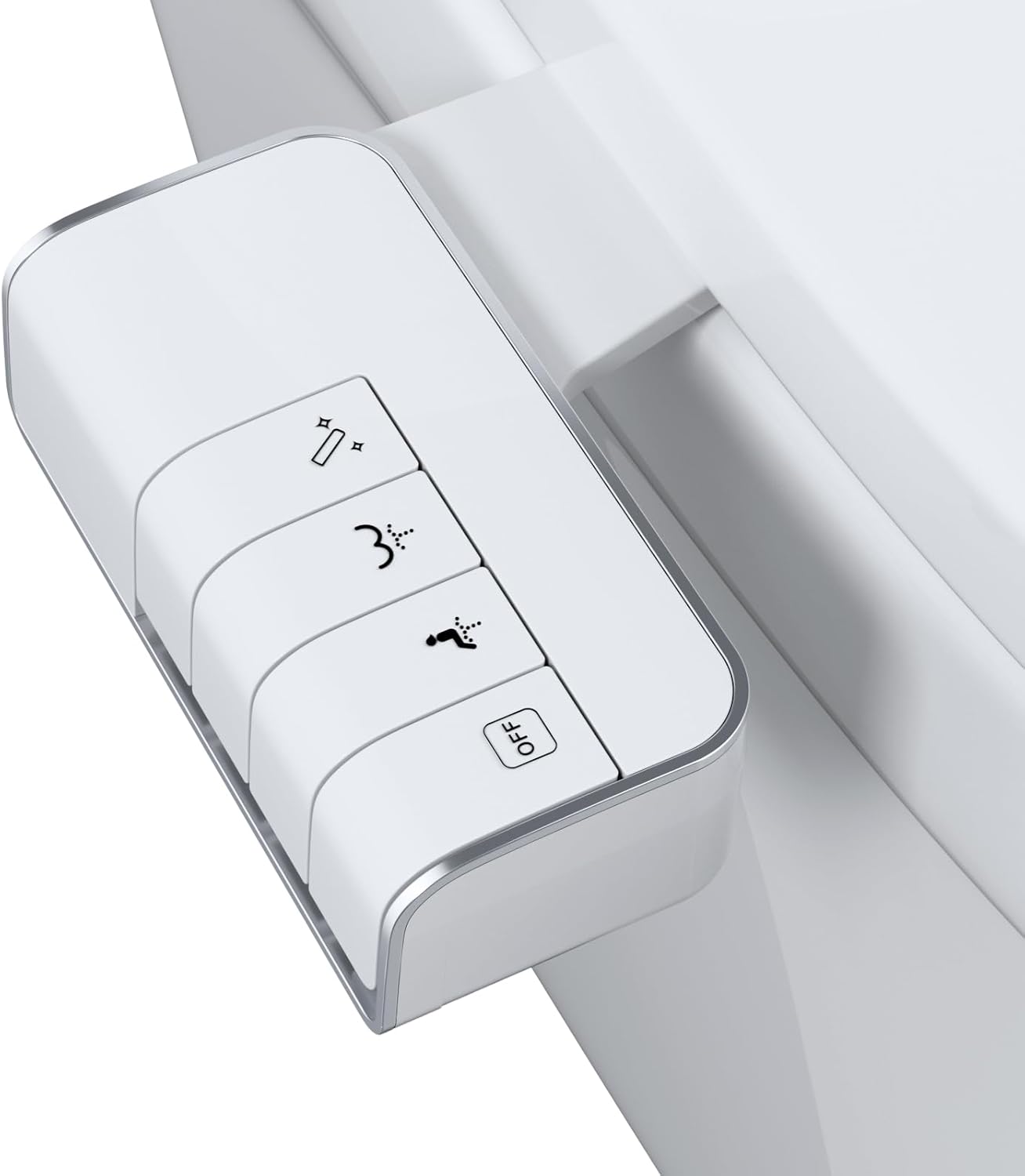 Siège De Toilette Avec Bidet À Commande Par Bouton-poussoir, Deux Buses Non Électriques, Pression D'Eau Réglable, Fonction D'Auto-nettoyage, Accessoire De Bidet À Eau Froide Pour Wc, Installation Faci