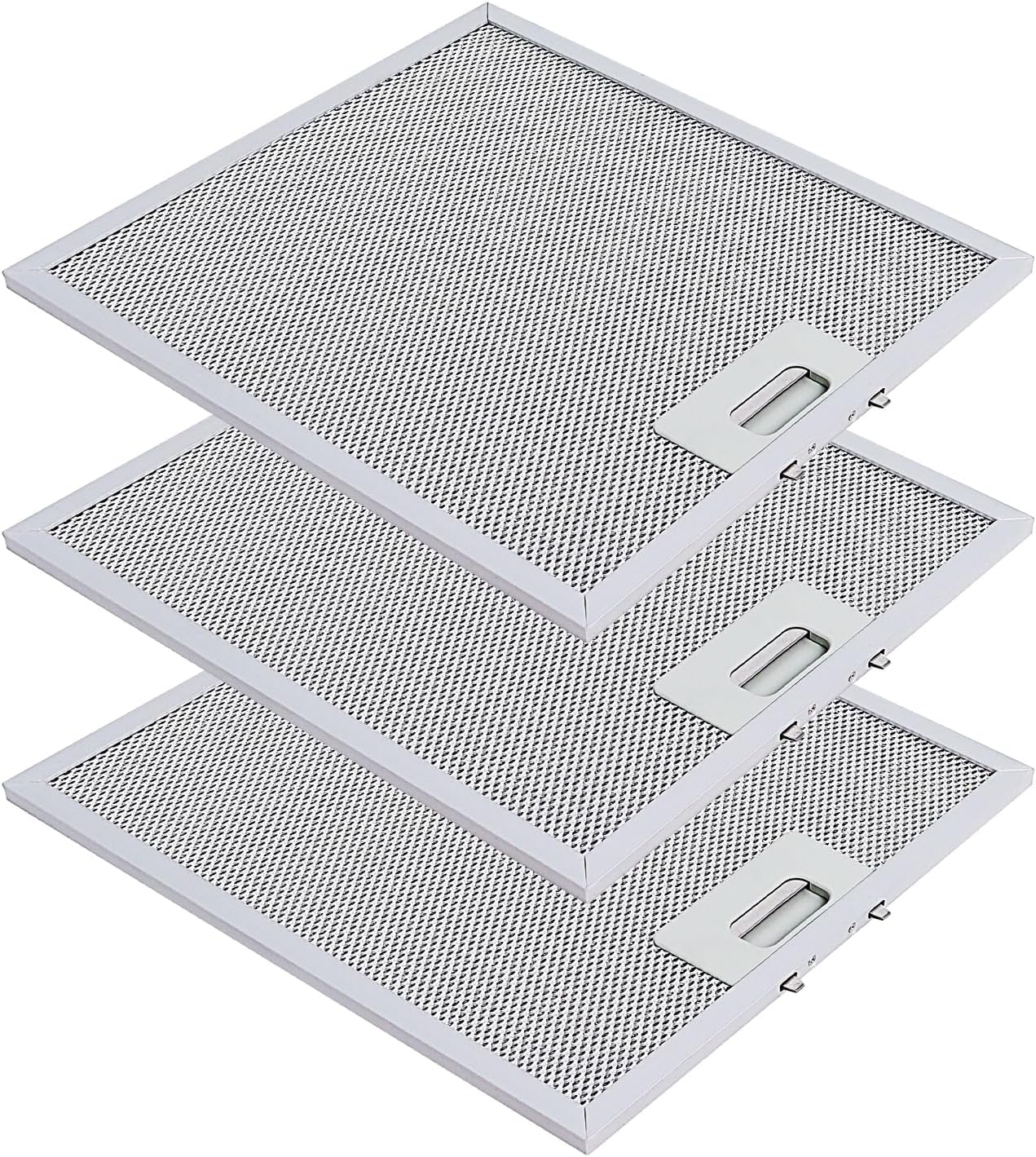 Filtre À Graisse Métallique 305 Mm X 267 Mm Pour Hotte Aspirante, Compatible Avec Les Hottes De Cuisine Elica (3 Pièces)