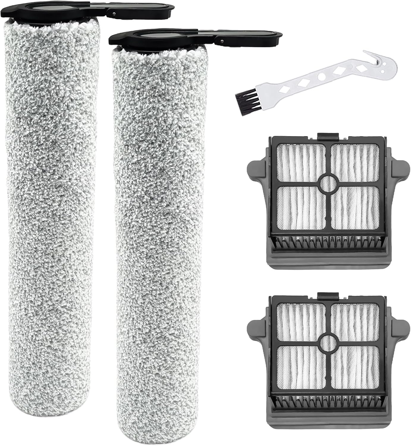 Kit D'Accessoires Pour Le Nettoyeur Vapeur Tineco Floor One S7 : 2 Brosses Rotatives, 2 Filtres Hepa Et 1 Brosse De Nettoyage.