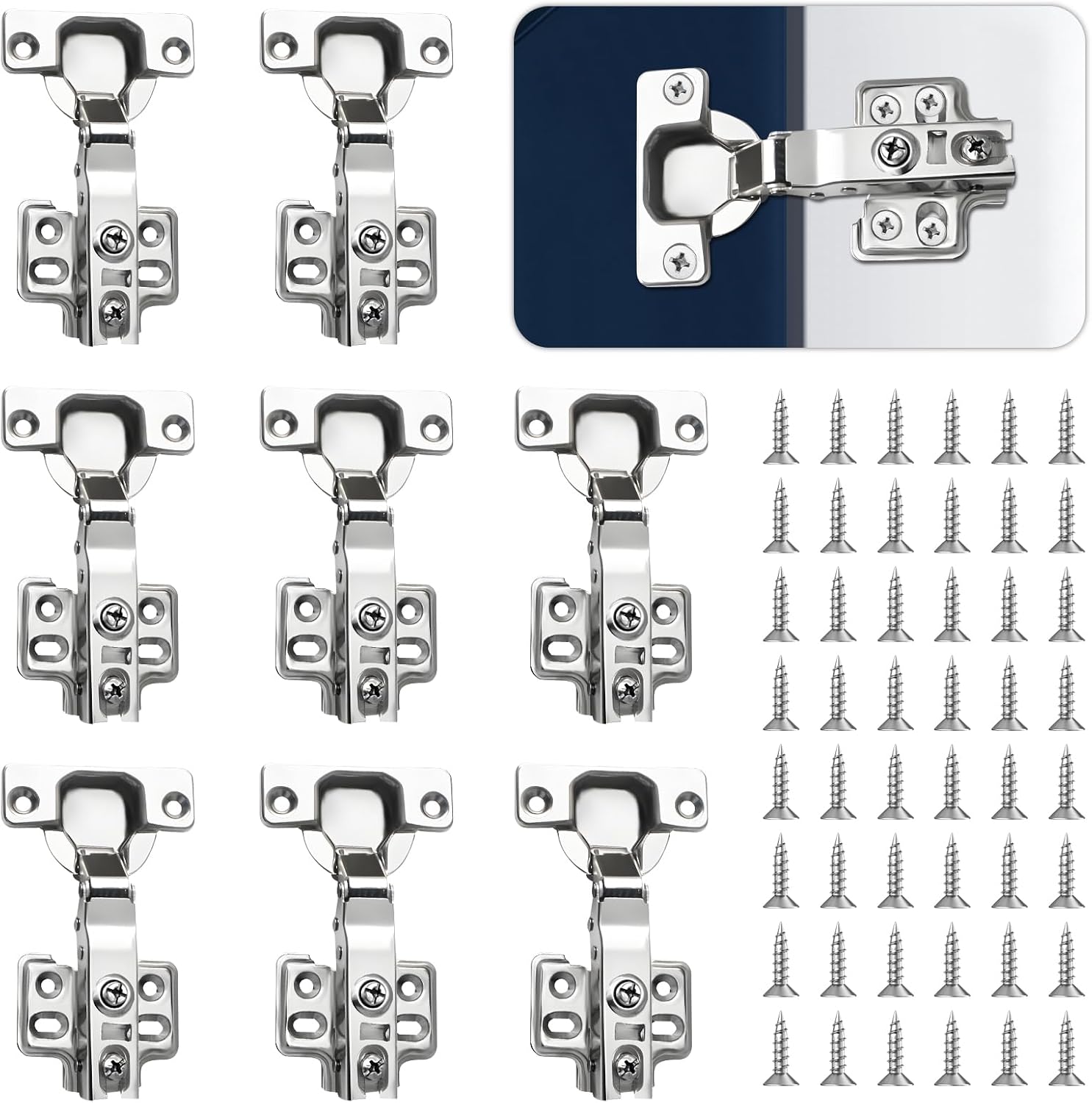 Charnières De Porte D'Armoire – Charnières De Porte De Cuisine Avec Fonction De Fermeture Douce, 35 Mm – Charnière De Porte De Cuisine – Charnière De Meuble – Pour Armoires, Dressings Et Cuisines Mode