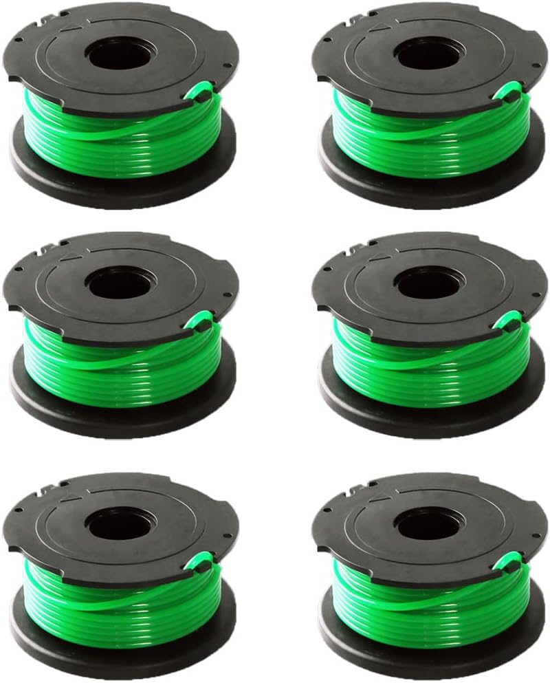 Lot De 6 Bobines De Fil De Coupe-bordures Vertes Pour Black & Decker Gl7033 Gl8033 Gl9035 A6482