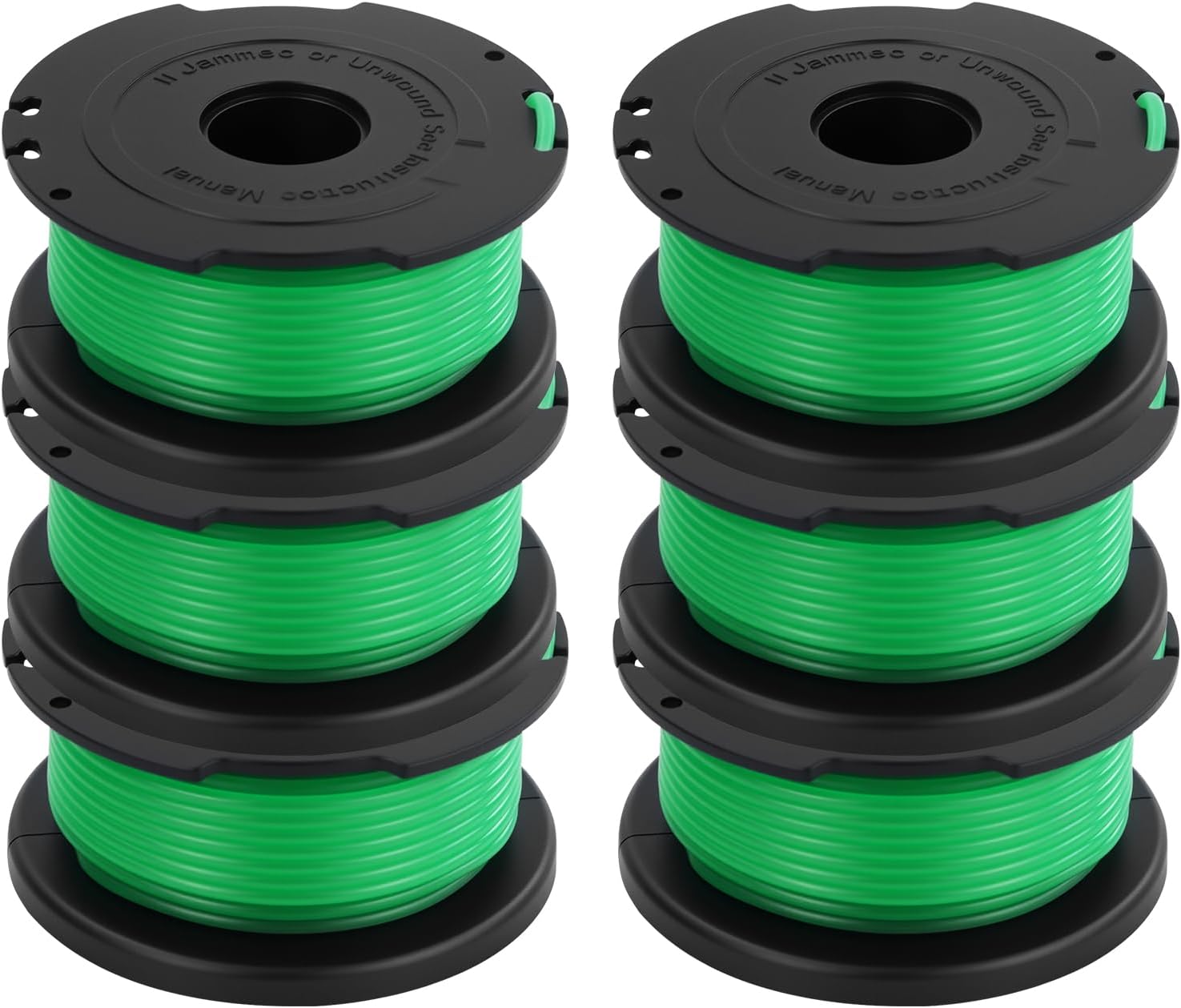 Lot De 6 Bobines De Fil De Coupe-bordures Pour Black & Decker Gl7033, Gl8033, Gl9035, 6 M