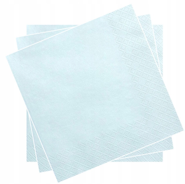 3-lagige Servietten, 20 Stück, Babyblau