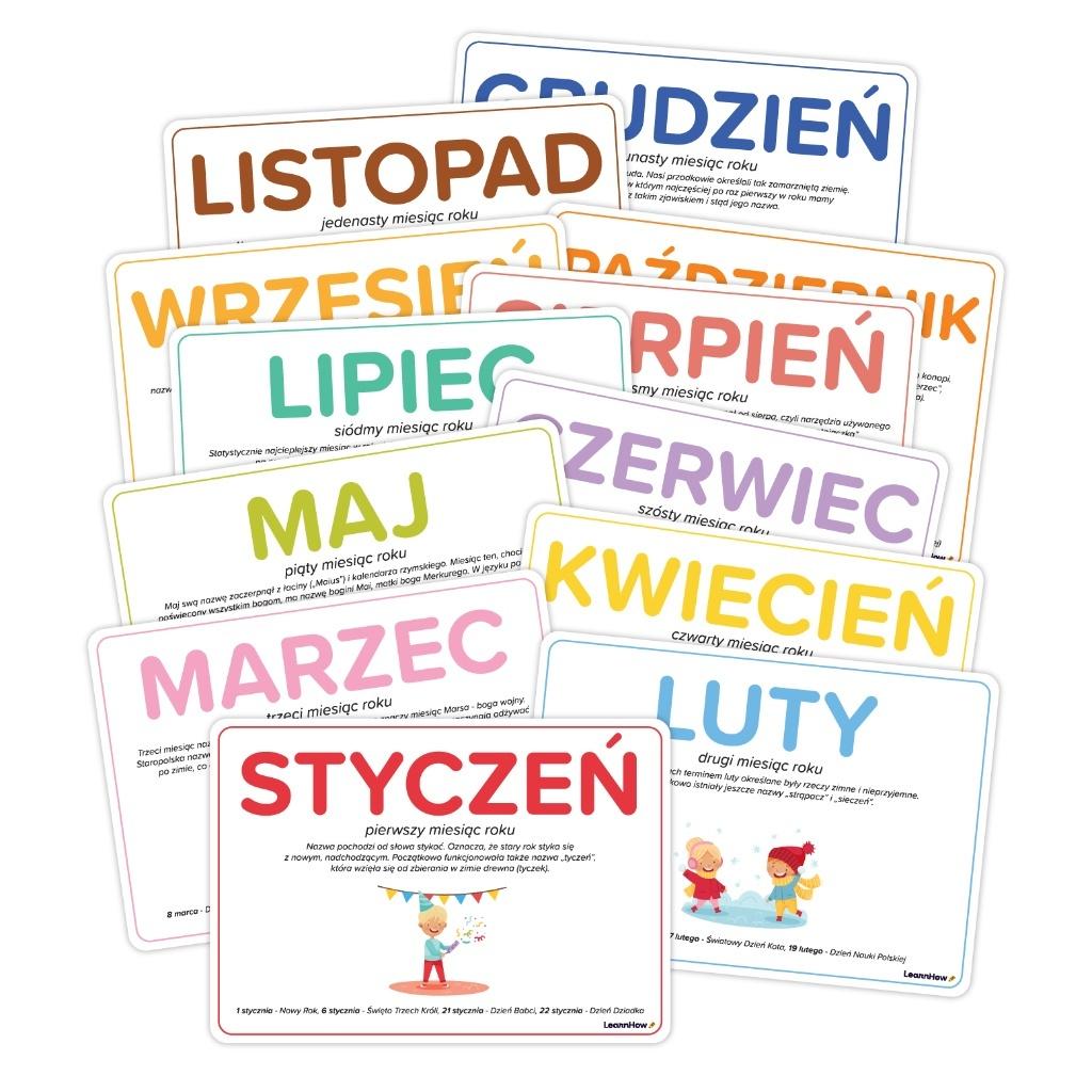 Lernkarten A5 – Monate 12 Karten