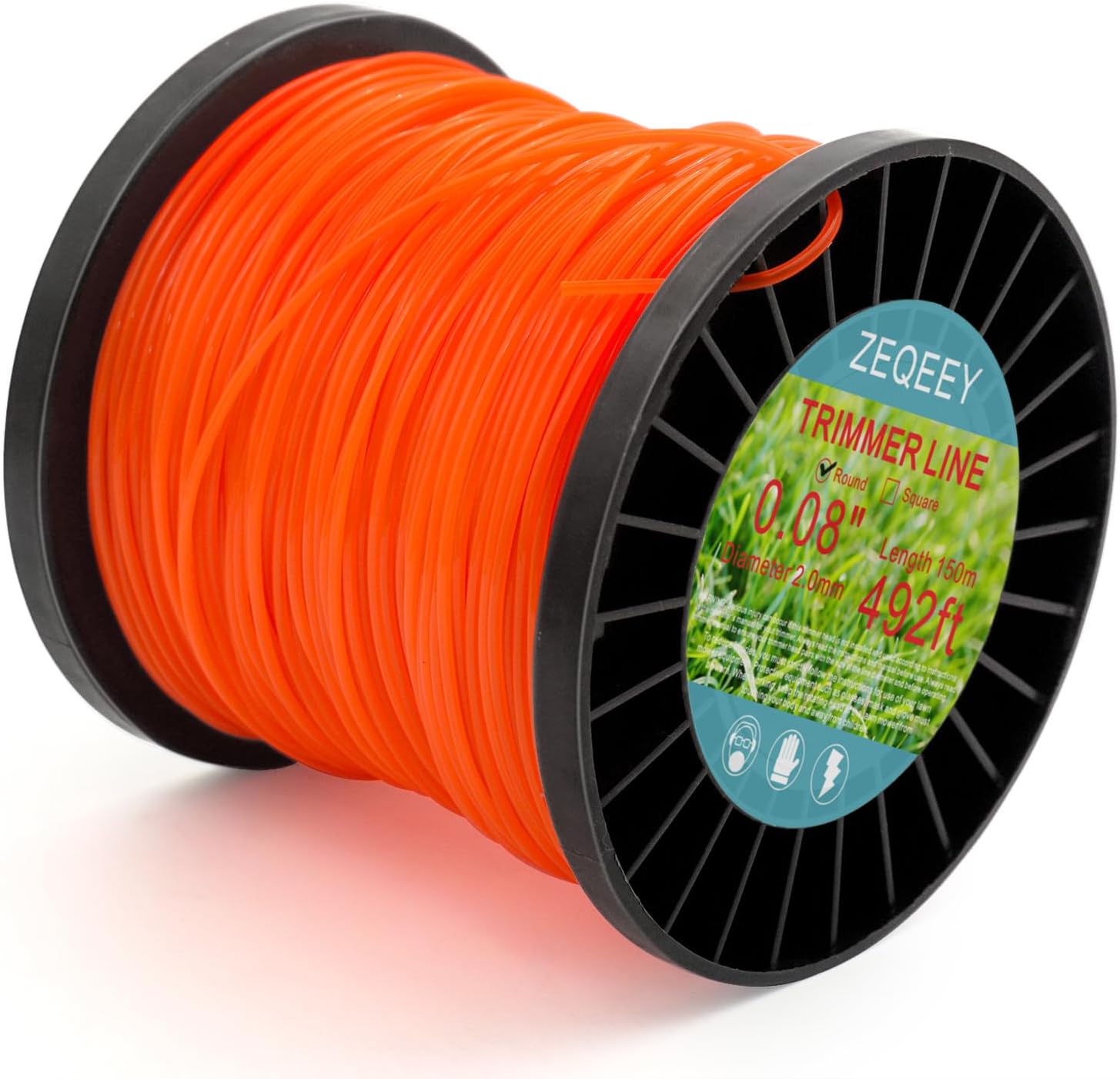Cordon De Rechange Universel En Nylon Rond, 2,0 Mm X 150 M (0,08 Po / 492 Pi) Pour Coupe-bordures