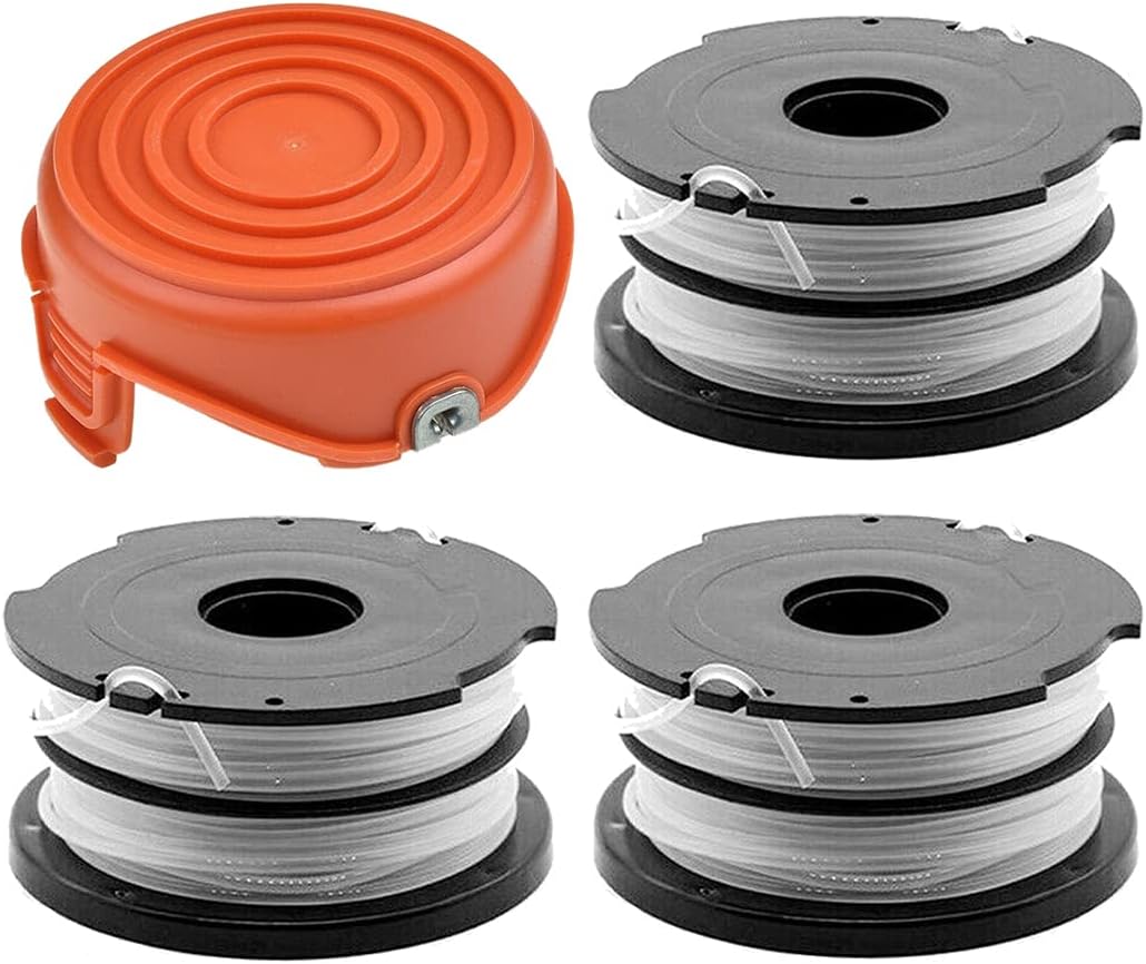 Kit De Pièces De Rechange Pour Débroussailleuses Black & Decker Gl675, Gl680, Gl685, Gl686, Gl687 Et Gl690 : 1 Capuchon De Protection, 3 Bobines De Fil.