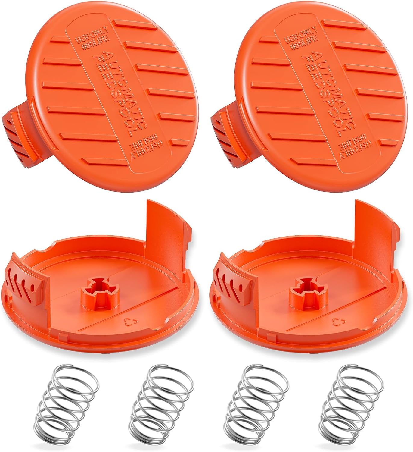 Capuchon De Bobine En 4 Pièces, Compatible Avec Les Débroussailleuses Black & Decker, Capuchon De Bobine Rc-100-p, Ressorts De Capuchon De Bobine Pour Débroussailleuses Black & Decker