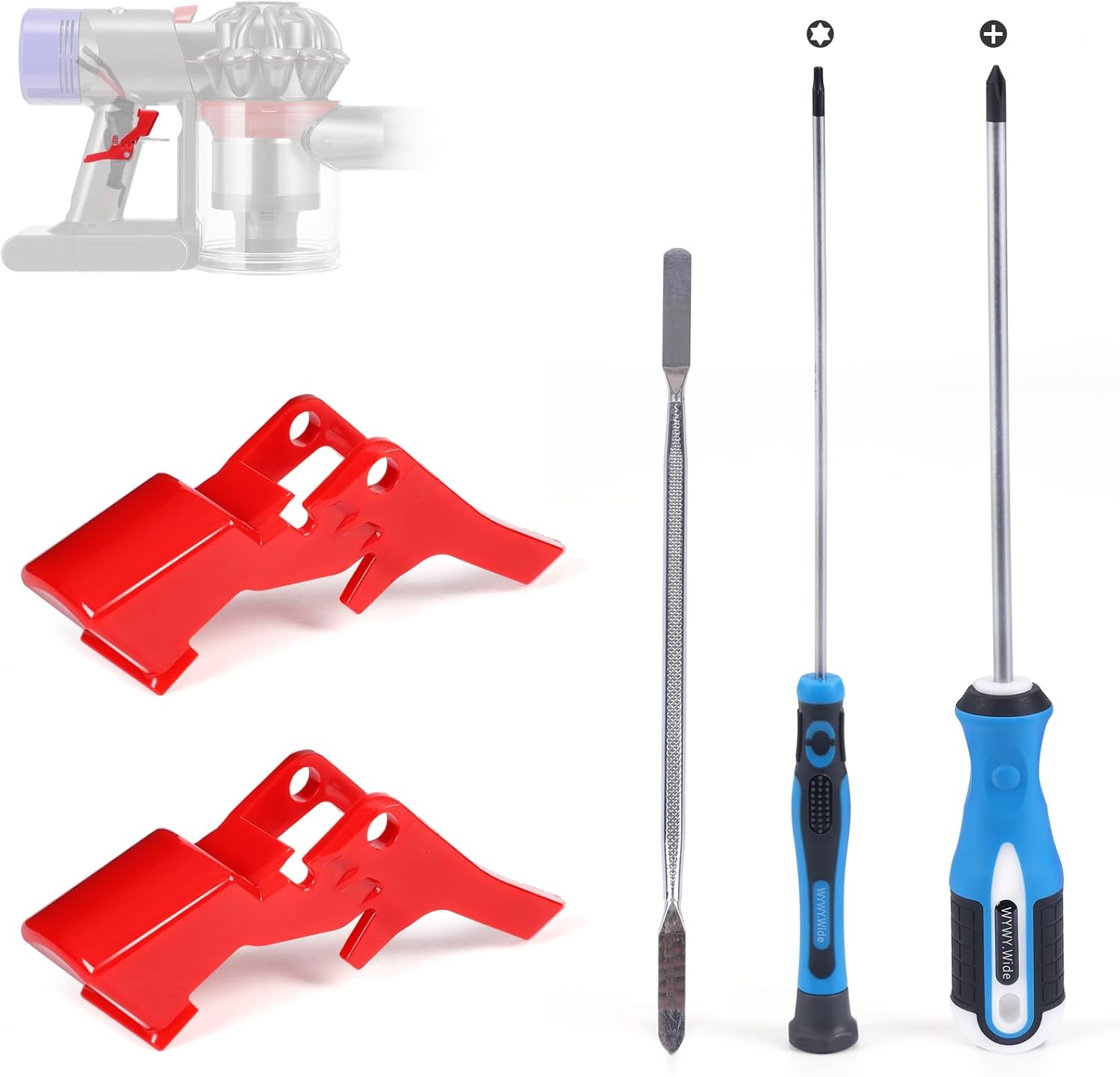 Lot De 2 Interrupteurs V7/v8, Compatibles Avec Les Aspirateurs Dyson Sv10/sv11. Bouton De Remplacement V8 Absolute. Accessoire Pour Aspirateur Avec Outil De Réparation.
