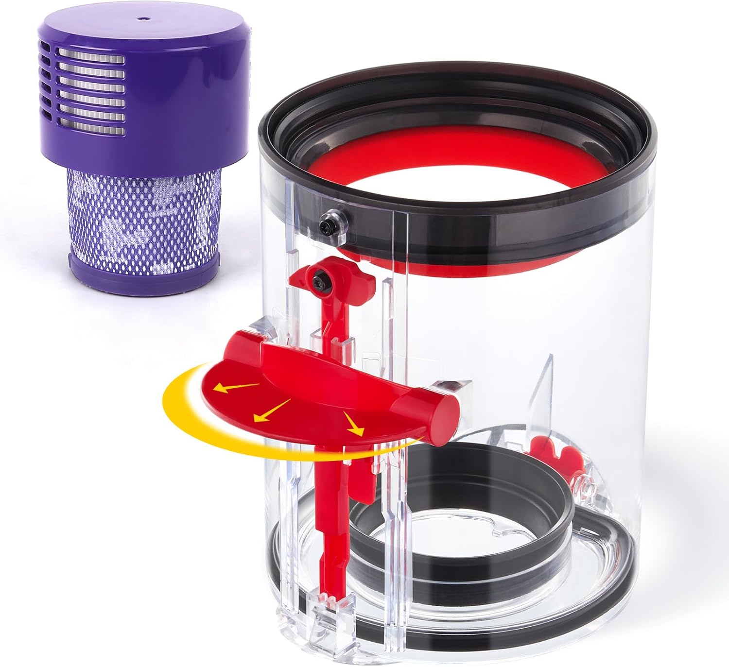 Petit Bac À Poussière, Compatible Avec L'Aspirateur Dyson V10 Motorhead Fluffy V10 – Pièce Détachée – Référence 969509-02 – Avec Filtre Hepa