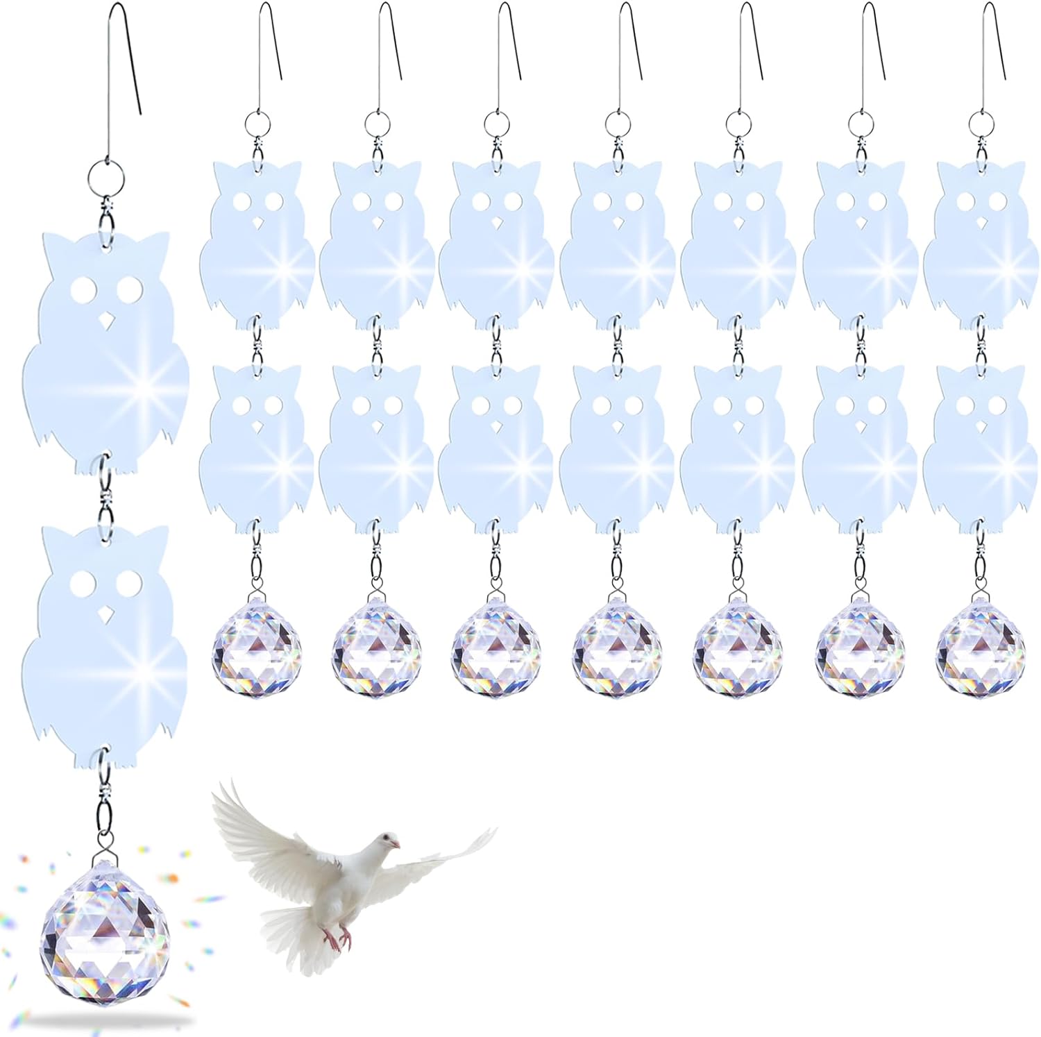 Dispositif De Dissuasion Des Oiseaux Réfléchissant, Dispositif De Dissuasion Des Hiboux, Spirale Réfléchissante, Dispositif De Dissuasion Des Oiseaux Rotatif Réfléchissant, Dispositif De Dissuasion De